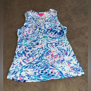 Lilly Pulitzer Women’s size Small Blue & Pink Tank Top